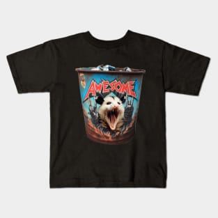 Awesome possum garbage can Kids T-Shirt